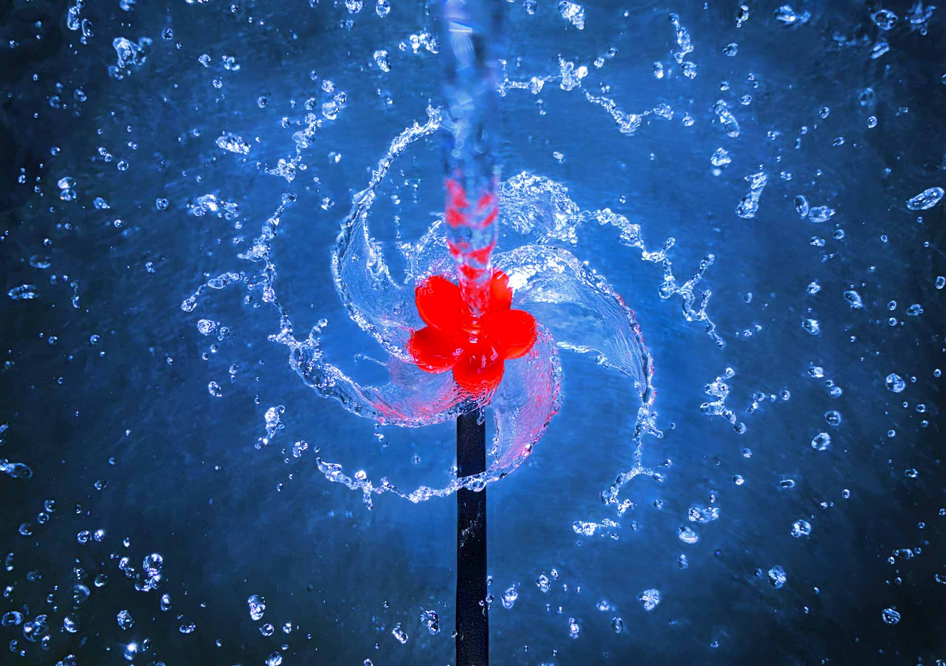 ファウンテンかんざし　桜の噴水の渦巻き