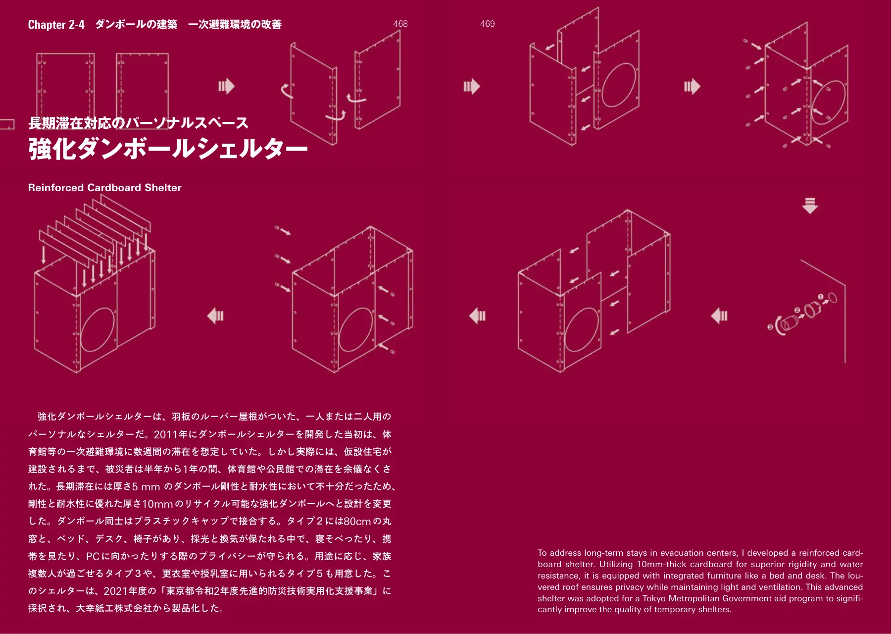 Reinforced Cardboard Shelter p.468–469
